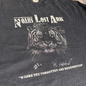 Vintage Y2K Noah’s Lost Ark Black Shirt Animal Rescue Tiger XL
